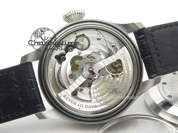 MIROTIME 0124 Timeless Big Pilot Real PR IW500901 ZF 1:1 Best Edition On Black Leather Strap A 7340